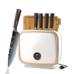 Ks-02 Chefhoablorn Kitchen Knife Block Set 4 Professional Damascus Knives Beautiful Intelligent