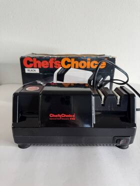Chefs Choice 087877001118 110 Knife Sharpener Black Professional Diamond Hone Electric Box