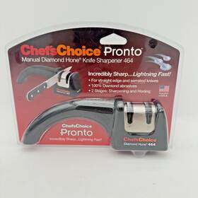 13846400 Chefs Choice 464 Pronto Diamond Hone 2 Stage Manual Sharpener Nos