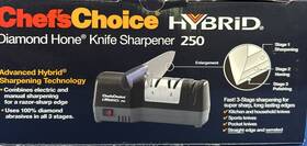 C207602 Chefschoice Chefs Choice Hybrid 250 Electric Knife Sharpener Straight Or Serrated Edge Used