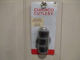 Chicago Cutlery 027979018126 Dual Knife Sharpener Grit Coarse Fine Gray/black