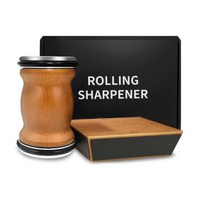Assgg1 Chichomey Rolling Knife Sharpener Stone Tool Kit Wooden Sharpening For Di