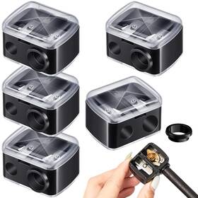 Cd-chuangdi-3240 Chuangdi 5 Pcs Makeup Pencil Sharpener 3 In 1 With Cover Size Black