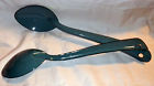 Cinsa 2 X Peltre Cooking Serving Spoons Steel Speckeld Blue Gloss Coated Mexico 650240025013