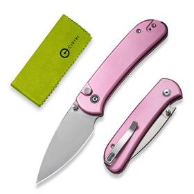 C22030e-5 Civivi Qubit Pink Pocket Knife For Edc Folding Utility With 2.98 Inch 14c28