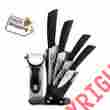 Cks6ph02 Horntide Ceramic Knife 6 Piece Kitchen W Peeler 1 Block White Blade Black Handle Cutting 703327417222