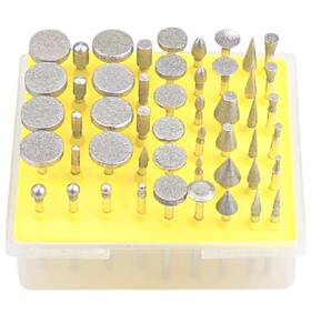 Ymx7-1-bi-cbt001 Cnqlis 50 Pcs Diamond Burr Set Coated Grinding Stone Carving Bits Bi