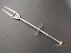 2-tine Cocktail 835 Silver Prong Fork Mechanical Retractable Spring-loaded