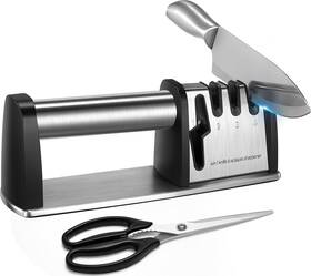 Zks22 Cokmote Knife Sharpeners 4 In 1 And Scissors Best Kitchen Stainless Steel Sharpening