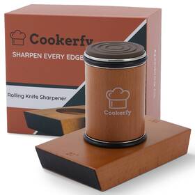 Cookerfy 745010663024 Rolling Knife Sharpener - Kitchen With 15 And 20 Angles Afilad