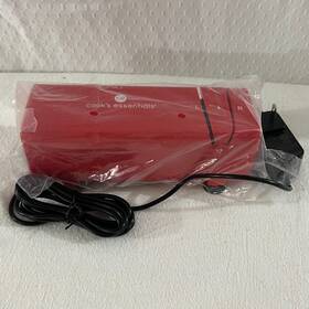 K55868 Cooks Essentials Red Electric 1-stage Knife Sharpener Suction Feet Crumb Tray