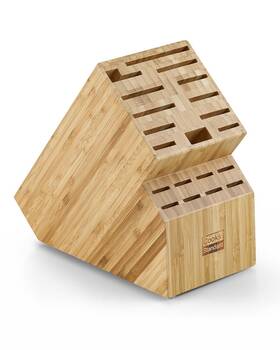 02828 Cooks Standard Bamboo Knife Storage Block Without Knives 20 Slot Universal K