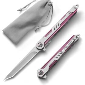 C028-pk02 Cool Pard Edc Pink Pocket Knife For Women Men 3.14 Ftft 7cr13mov Steel Tanto Blade Small