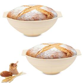 Fjl-001 Covra 2-pack 9-inch Silicone Banneton Bread Proofing Baskets Round Foldable Sourdo