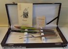 Cps-3 Carving Samurai Cutlery Vintage Japan Stainless Steel 3 Piece Set Wooden Case Manual