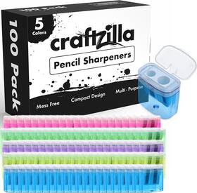 Sha01 Craftzilla Pencil Sharpener 100-pack - Manual For Kids Multicolored
