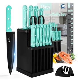 Jj02602 Cucut 16-piece Kitchen Knife Set With Block - High Carbon Stainless Steel Knives B