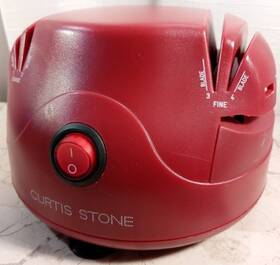 Csks0020 Curtis Stone Electric Knife Scissors Screwdriver Sharpener Dark Red