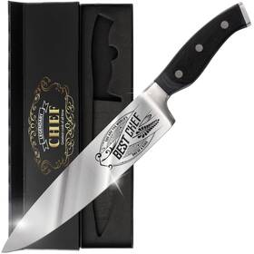 Cutlinx 369998265190 Premium Chef Knife Gift - Engraved Best 8 Inch Stainless Carbon Steel Kitc