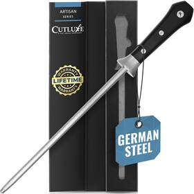 Art-hon-10-1 Cutluxe Honing Rod Sharpening Steel For Kitchen Knives 10 Inch