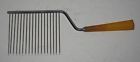 18-tine Cutter Knife Cake Fork Yellow Bakelite Breaker Handle Dessert Bread Vtg