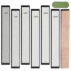 2408ns6pjg Cwovrs Diamond Sharpening Stones Kit 6 Pcs With Anti-slip Bas