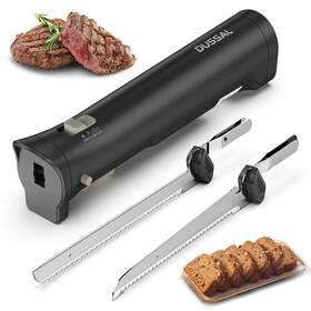 Dsek001-w-b D Dussal Cordless Electric Knife Bread With 4 Stainless Steel B
