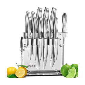Kf-h8023 D.perlla Knife Set 14 Pieces Kitchen With Clear Acrylic ... Fast Ship