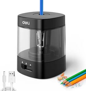 71202 Deli 68659 Electric Pencil Sharpener Automatic Sharpeners For Small Black