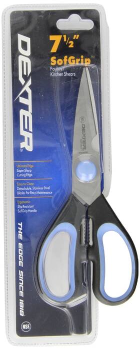Sgs01b-cp Dexter-russell D25353-3 Sofgrip Poultry/kitchen Shears With Soft Rubber Grip Handle