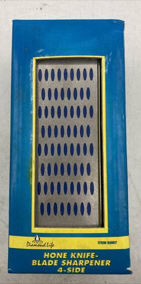 Diamond Life 792363928670 Knife Sharpener 4 Sided 200-600 Grit 92867 Hone Blade With Base