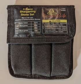 92887 Diamond Life Knife Sharpening 3 Stones 100/260/600 Grit With Case