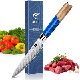 Dnifo 711731500393 Kitchen Utility Knife 5 Inch Japanese Vg10 Steel Damascus Paring Smal