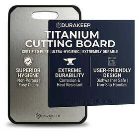 Durakeep 199284315303 100% Solid Titanium Cutting Board For Kitchen Chef-approved Pure Premium Gr