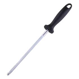 Eczixnczo 762027242145 13in Diamond Knife Sharpener Steel Honing Rod Oval Stick Kitchen Sharpening Tool