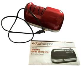 Edgekeeper 045908107581 2-stage Electric Knife Sharpener Red With Instruction Manual