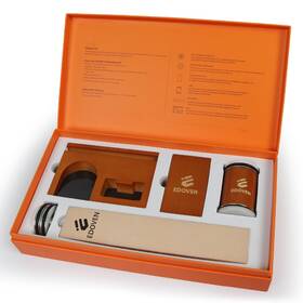 Edoven 199284254404 Rolling Knife Sharpener Kit With Leather Strop Two Extra Discs And Stand- Kn
