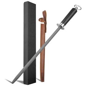 Elephas Plus 734383811419 Honing Steel Knife Sharpener High Carbon Rod 12 In
