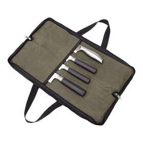 17109223197257 Emvanv Knife Bag Roll Waxed Canvas Case With 4 Pockets For Knives