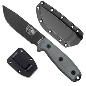 Esee-4p-b Esee 4p Survival Knife - Field Tested Fixed Blade With Molded Polymer S