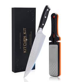 Etitato 768904556060 Knife Sharpeners Chef Kitchen Kit 8 Inches Non-stick Stainless Steel U