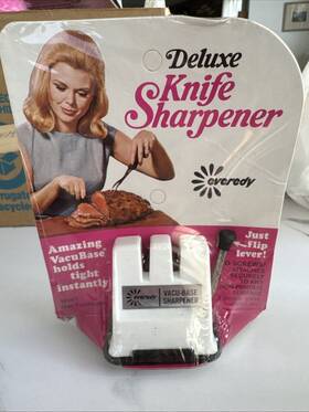 2028 Everedy Vintage Nos Deluxe Knife Sharpener Vacu-base