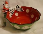 Evergreen New Christmas Holiday Santa Ribbon Dip Bowl W Spreader 746851718663