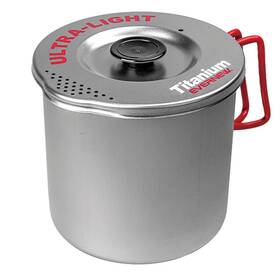 Eca548 Evernew Titanium Lightweight Pasta Camping Pot With Strainer Lid 1000 Medium