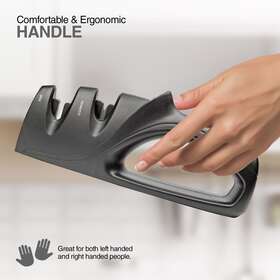 3233 Exultimate Knife Sharpeners 2 Stage Kitchen Sharpening Kit Comfortable Grip Handle Tool