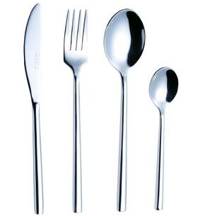 Exzact Ex963-s24 Flatware Set 24-piece Silverware Hand-forged Stainless Steel Service