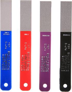 Eze-lap 445029450413 L Pak4 Set Sf/f/m/c Color Coded Diamond Hones Blue