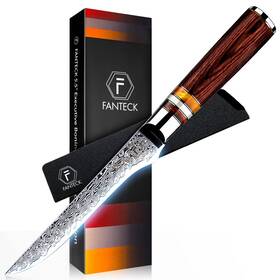 018f-us F Fanteck 5.5 Inch Boning Knife Fillet Damascus Japanese Pro High Carbon Steel Sharp