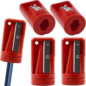 242497 Fampery 4 Pack Carpenter Pencil Sharpener Manual Contractor Red