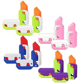 Fa-010 Faqgyx 8pcs 3d Gravity Plastic Toy Switchblade Printing Knife Carrot Sensory